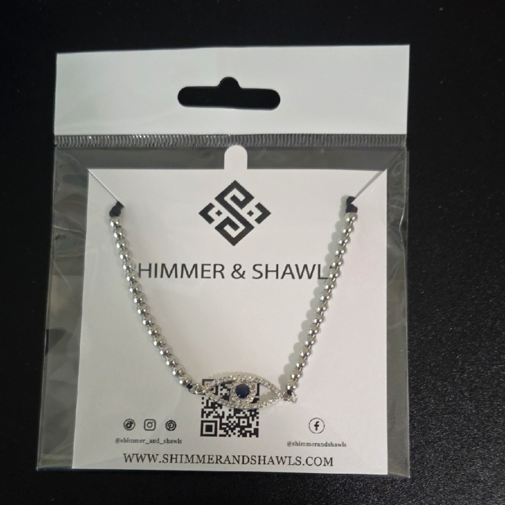 Silver Evil Eye Bracelet Nwot